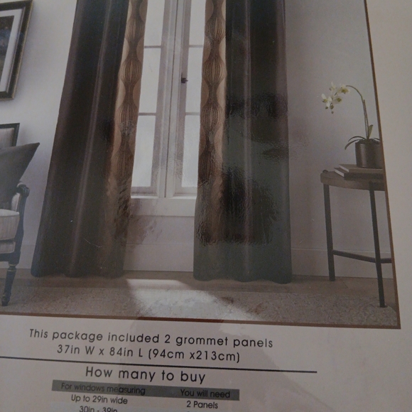 Set of 4 KATH lined curtains - Picture 3 of 5